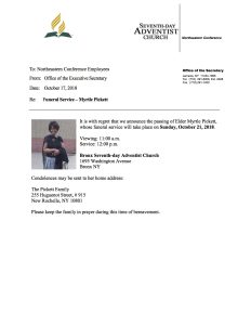 Death Announcement Myrtle Pickett