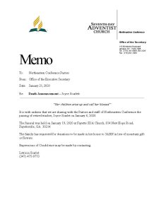 Funeral Service Joyce Scarlett